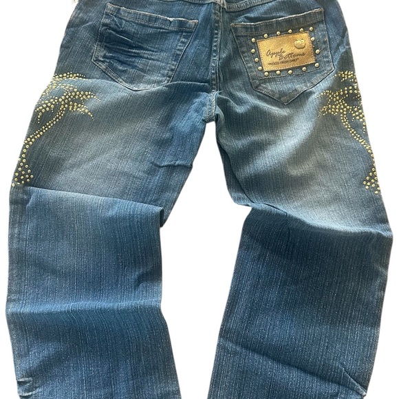 Apple Bottoms Blue Denim with Stud Accents size 3/4 - Picture 2 of 5